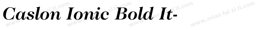 Caslon Ionic Bold It字体转换